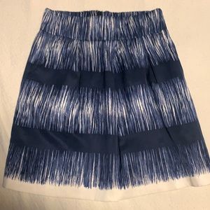 Banana Republic Blue and white silk skirt